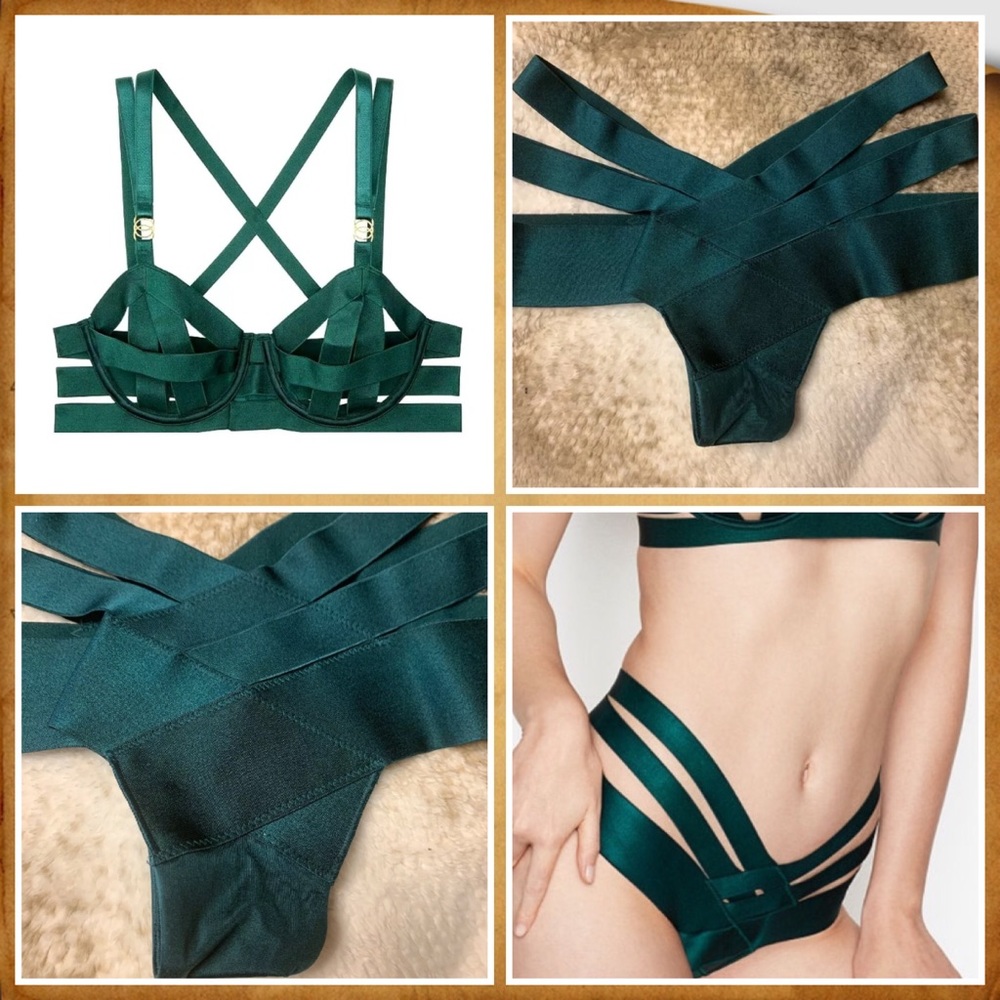Victoria Secrets Bondage LUXE Bandage Demi SET - Picture 3 of 3